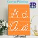 Alphabet Letter A Painting Poster, Vibrant Orange Background With White Letter & Heart Accents Poster, Clear Letter Writing Guide Suitable For Study_maomaolike.com