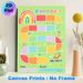 Rainbow Themed Reward Chart Painting Poster, Watercolor-style Colorful Track With Flowers & Butterflies Poster, Assists In Tracking Progress And_maomaolike.com