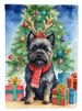 Black Cairn Terrier Christmas Reindeer House Flag Large Porch Sleeve Pole Decorative Outside Yard Banner Artwork Wall Hanging, Polyester, House Size, Multicolor_maomaolike.com