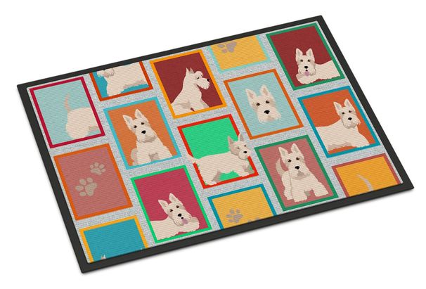 Lots Of Wheaten Scottish Terrier Doormat Front Door Mat Indoor Outdoor Rugs For Entryway, Non Slip Washable Low Pile, 24H X 36W_maomaolike.com