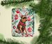 Miniature Pinscher Christmas Porcelain Ornament Christmas Tree Hanging Decorations For Home Christmas Holiday, Rectangle, Gift, Multicolor_maomaolike.com