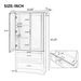 Tall Bathroom Storage Cabinet, Cabinet With Two Doors And Drawers, Adjustable Shelf, MDF Board_maomaolike.com