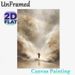 Religious Moses Parting The Red Sea Painting Poster, Soft-toned Ethereal Misty Scene Poster, Serene Spiritual Artwork Ideal For Home, Prayer Room_maomaolike.com