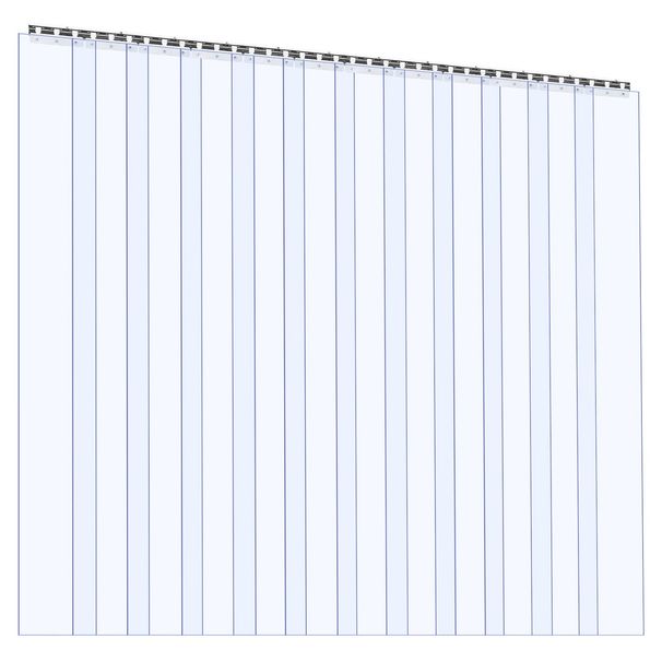 Clear PVC Strip Curtain, 84 In Height X 72 In Width X 0.08 In Thickness, 12 PCS Walk In Freezer Cooler Curtain Strips, Smooth Waterproof Plastic Door Strips For Warehouse, Freezer, Garage Doors_maomaolike.com