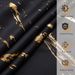 Gold And Silver Foil‑printed Marble‑pattern High‑precision Blackout Curtains With Perforations, Sun‑blocking For The Living Room_maomaolike.com
