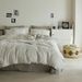 Wholesale INS American Three-Line Cut Flower Pure Four-Piece All-Cotton Simple Nordic Style Washed Cotton Solid Color 4-Piece Set_maomaolike.com