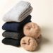 Velvet version upgrade Terry wool warm socks for children hot padded autumn and winter rabbit hair super thick men's tube socks_maomaolike.com