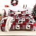 Reindeer Double-Sided Printed Christmas Theme Duvet Cover Soft Double Bed Three-Piece Set Zipper Closure Kit Cross-Border Wholesal_maomaolike.com