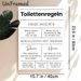 Toilet Rules Painting Poster, Minimalist Black & White Typographic Poster, Clear Restroom Etiquette Guidelines, Suitable For Home, Office And Public_maomaolike.com