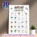 Nature Scavenger Hunt Painting Poster, Vibrant Cartoon Nature Elements Poster, Practical Checklist To Track Found Items For Outdoor Adventures And_maomaolike.com