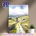 Rural Countryside Painting Poster, Soft-toned Watercolor Pastoral Landscape Poster, Serene Natural Scenery Ideal For Home Living Room, Bedroom_maomaolike.com