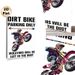 Dirt Bike Parking Themed Painting Poster, Vibrant Pop-art Style Dirt Bike Rider Poster, Funny Warning Slogan, Ideal For Garage, Workshop Or Motorcycle_maomaolike.com