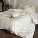 French Style High-End 100S Australian Jacquard Four-Piece Set Full Cotton Satin Duvet Cover Bed Sheet Floral Embroidery Bedding Wh_maomaolike.com