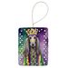 Afghan Hound King Of Mardi Gras Porcelain Ornament Christmas Tree Hanging Decorations For Home Christmas Holiday, Rectangle, Gift, Multicolor_maomaolike.com