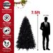 7.5ft PE/PVC Mixed Black TreemU_maomaolike.com