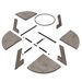 Farmhouse Dining Table, Round Wooden Kitchen Dinner Table For 4 People_maomaolike.com