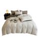 Simple All-cotton Crinkled Fabric Four-piece Pure Cotton Duvet Cover, Three-piece Bed Sheet Set, Fitted Sheet, Light_maomaolike.com