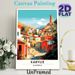 Kabylie Algeria Village Travel Painting Poster, Vibrant Retro Sunlit Hillside Village Scene Poster, Warm Travel-themed Decor Ideal For Living Room_maomaolike.com