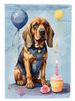 Bloodhound Happy Birthday House Flag Large Porch Sleeve Pole Decorative Outside Yard Banner Artwork Wall Hanging, Polyester, House Size, Multicolor_maomaolike.com