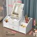 Makeup Desktop Dressing Ins Internet Celebrity Cosmetic Storage Box Home Dormitory Reversible Beauty Mirror_maomaolike.com