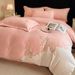 Winter Thickened Milk Velvet Four-Piece Set Luxury High-End Double-Sided Coral Fleece Embroidered Duvet Cover Bed Sheet Bedding_maomaolike.com