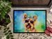 Yorkshire Terrier Hippie Dawg Doormat Front Door Mat Indoor Outdoor Rugs For Entryway, Non Slip Washable Low Pile, 24H X 36W_maomaolike.com
