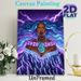 Mystical Tribal Goddess Painting Poster, Vibrant Neon-style Illustrated Poster, Eye-catching Mystical Design With Blue-purple Wavy Hair, Tribal_maomaolike.com
