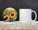 Kansas Sunflowers In Watercolor Large Sandstone Coasters Pack Of 4 Absorbent Round Coasters Decor Gifts For Men Or Women, 4 In, Multicolor_maomaolike.com