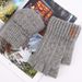 Wool touch screen gloves Warm knit half-finger gloves and fleece jacquard gloves_maomaolike.com