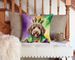 Labradoodle King Of Mardi Gras Throw Pillow Machine Washable, Indoor Outdoor Decorative Pillow For Couch, Bed Or Patio, 14Hx14W_maomaolike.com