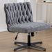 Armless Office Desk Chair No Wheels, GREY_maomaolike.com