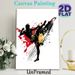 Muay Thai Themed Painting Poster, Dynamic Splash Ink Style Poster, Energetic Kicking Fighter Silhouette With Red & Gold Splatters, Ideal Decor For_maomaolike.com