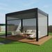 Pergola,Manual Louvered Canopy Shutter, Multi-Function Sunshade Blinds For Patio, Balcony_maomaolike.com