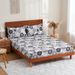 Disc Circle Art Cover Polyester Skin Friendly Bed Mattress Protector Fitted Sheet_maomaolike.com