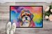Shih Tzu Hippie Dawg Doormat Front Door Mat Indoor Outdoor Rugs For Entryway, Non Slip Washable Low Pile, 24H X 36W_maomaolike.com