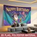 Wizard Birthday Party Banner - 2D Flat Polyester Backdrop, Wall Hanging Photo Props, Party Decor_maomaolike.com