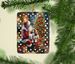 Cavalier Spaniel And Santa Claus Porcelain Ornament Christmas Tree Hanging Decorations For Home Christmas Holiday, Rectangle, Gift, Multicolor_maomaolike.com