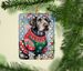 German Wirehaired Pointer Christmas Porcelain Ornament Christmas Tree Hanging Decorations For Home Christmas Holiday, Rectangle, Gift, Multicolor_maomaolike.com