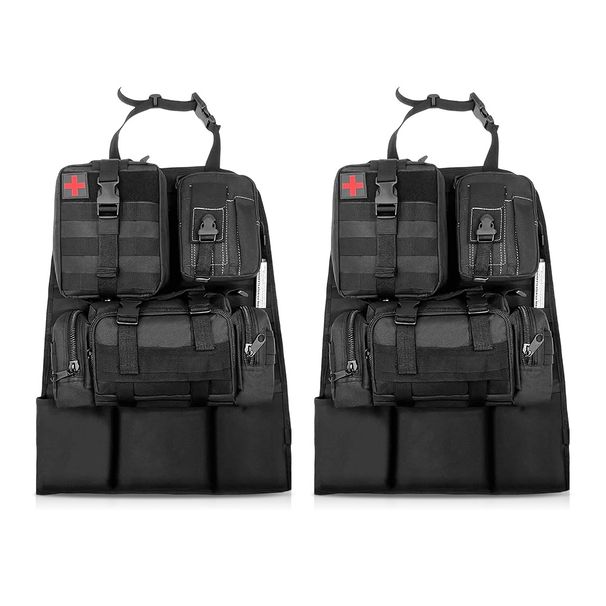 2 Set-Storage Bag, Back Seat Organizer With 3 Detachable Pouches, Tool Room, Warehouse, Outdoor Activity Use_maomaolike.com
