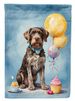 German Wirehaired Pointer Happy Birthday House Flag Large Porch Sleeve Pole Decorative Outside Yard Banner Artwork Wall Hanging, Polyester, House Size, Multicolor_maomaolike.com