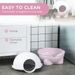 PawHut Hooded Cat Litter Box, Large Kitty Litter Pan With Lid, Scoop, Leaking Sand Pedal, Top Handle, Light Pink_maomaolike.com