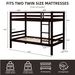Twin Over Twin Bunk Bed With Thick Posts,Wooden Bunk Bed With High Guardrail And Ladder For Kids, Teens, Dorm Rooms, And Guest Rooms,No Box Spring Needed,Espresso_maomaolike.com