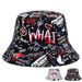 Hot Sale Graffiti printing tide fisherman personalized street pot Europe and the United States fashion hip-hop sun hat_maomaolike.com