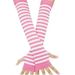 Unisex Casual all-purpose Christmas Fingertip gloves Solid color jacquard adult striped gloves_maomaolike.com