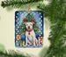 Pit Bull Terrier Christmas Reindeer Porcelain Ornament Christmas Tree Hanging Decorations For Home Christmas Holiday, Rectangle, Gift, Multicolor_maomaolike.com