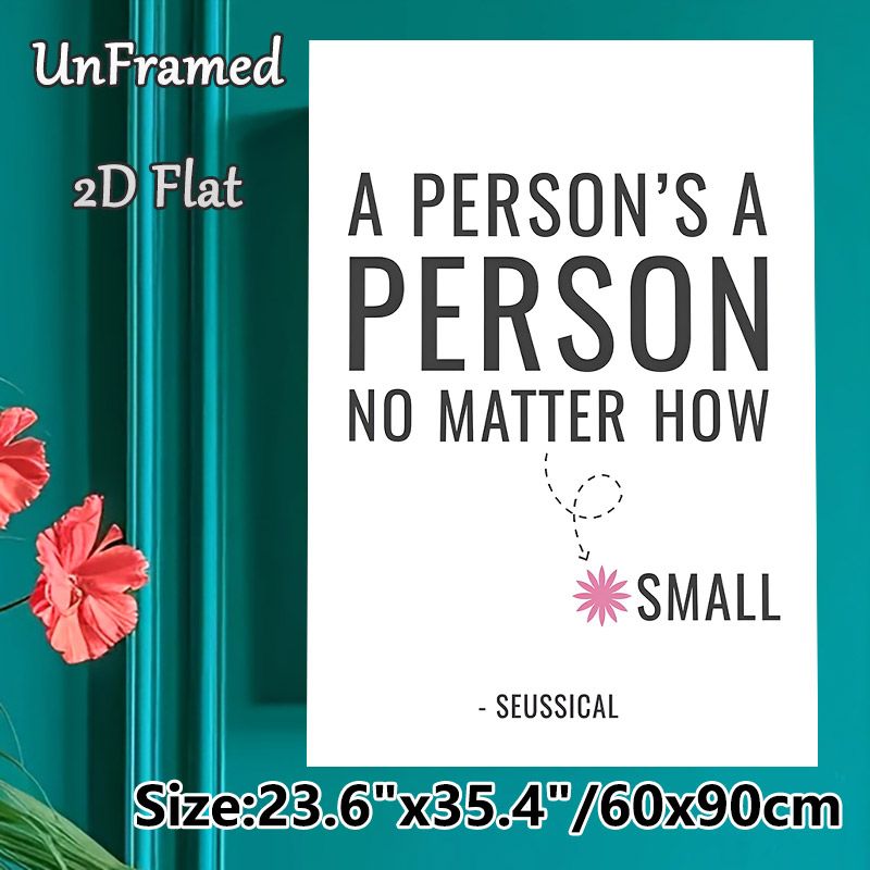 Inspirational Quote Painting Poster, Minimalist Typographic With Pink Floral Accent Poster, Warm Equality-focused Decor For Living Room, Office_maomaolike.com