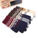 Autumn And Winter Adult Warm Gloves Women's Jacquard Knitted Touchscreen Yarn And Velvet Anti Cold Finger Gloves_maomaolike.com