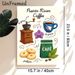 Puerto Rican Coffee Painting Poster, Vibrant Cartoon-style Poster, Featuring Coffee Grinder, Themed Cup, Orchid, Cookies & Coffee Bag, Adds Warm_maomaolike.com