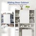 Over-The-Toilet Storage Cabinet White- 1 Top Shelf 2 Enclosed Cabinets Toilet Paper Holder,_maomaolike.com