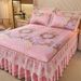 Summer Bed Skirt Style Ice Silk Cooling Three-Piece Set 1.8m Machine Washable Foldable Air Conditioning 1.5m Soft Mat_maomaolike.com